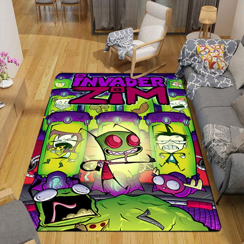 Invader Zim Rug Floor Mat for Living Room or Bedroom Soft and Comfortable Carpet a Gift for Birthday and Holiday.ZFF0913049