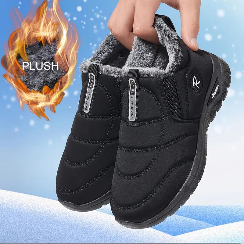 Winter Women'S Slip-On Ankle Boots with Plush Lining Non-Slip Warm Indoor/Outdoor Shoes Ladies Winter Boots