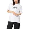 Reebok T Shirts Women's White Crew Neck Moderate Straight Fit GV5522