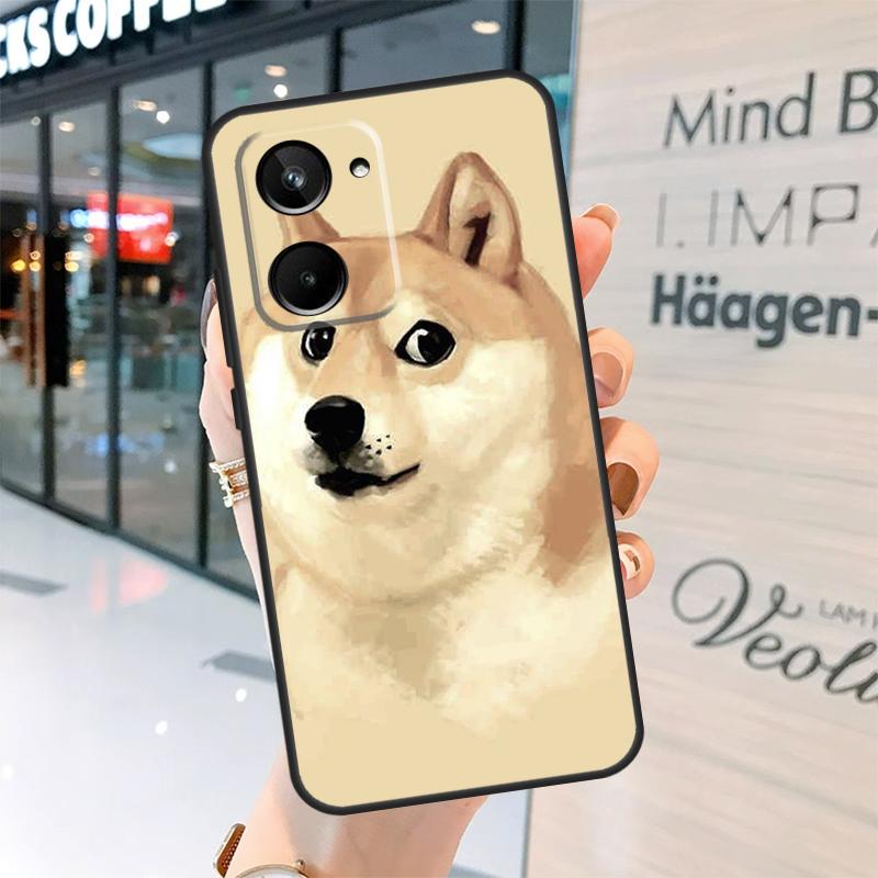 DOGE MEME Shiba Inu Dog Case For Realme GT7 Pro GT6 11 12 13 14 15 Pro Plus C55 C53 C35 C33 C61 C65 C67 C53 C71 C75