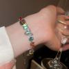 Square Round Zircon Crystal Bracelet Jewelry Accessories Women's Hand Bracelet  Party Dress