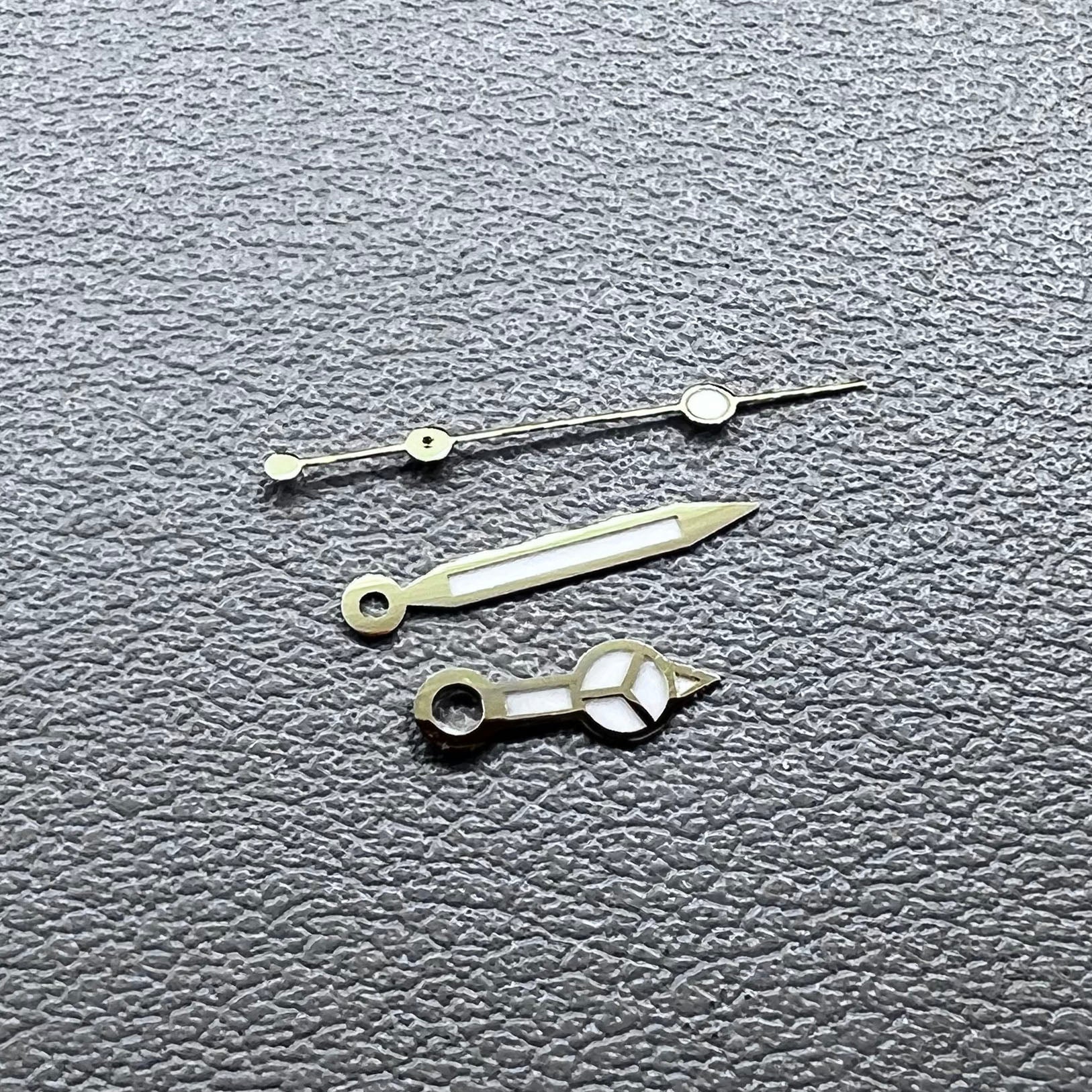 2 Sets Golden Trim Blue Luminous Watch Hands for NH35 NH36 NH38 Movement