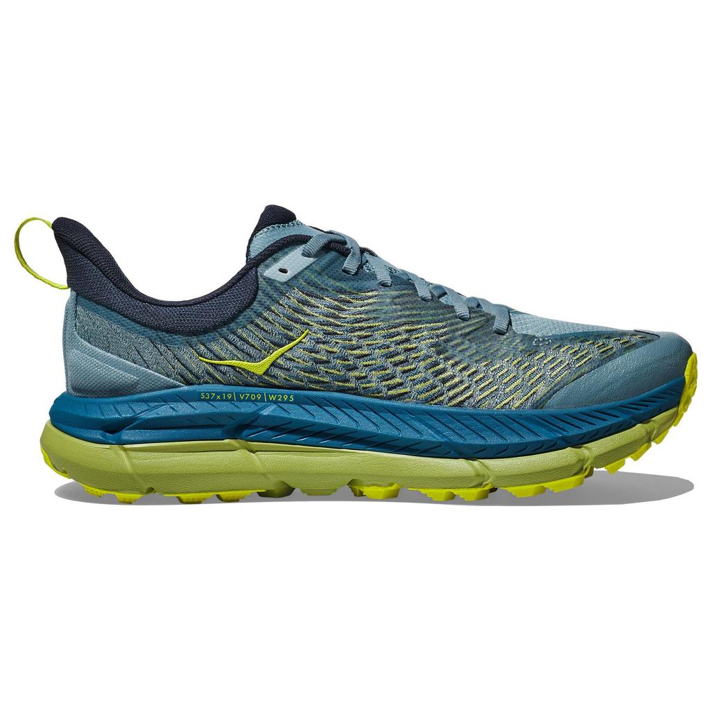 HOKA Mafate Speed 4 Stone Blue Dark Citron Men Sneakers 1129930-SBDCT
