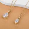 1CT 2CT Solitaire Moissanite Pendant Necklace for Women Pear/Oval/Marquise/Emerald Cut Lab Diamond S925 Silver Necklaces Jewelry