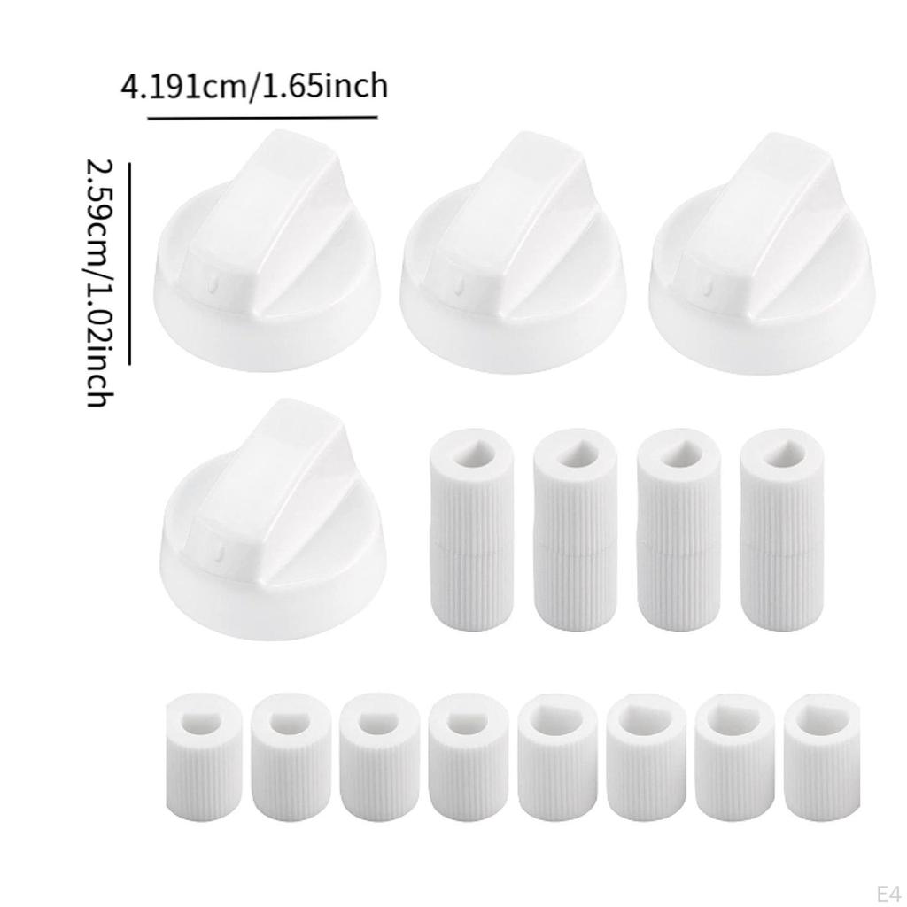 4 Knobs, Assortment Parts, Sturdy, Lightweight, Practical, Burner Stove Knobs for Dorm