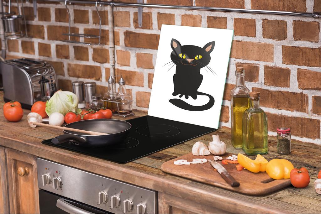 GLAS-SCHNEIDEBRETT 45x52 KATZE
