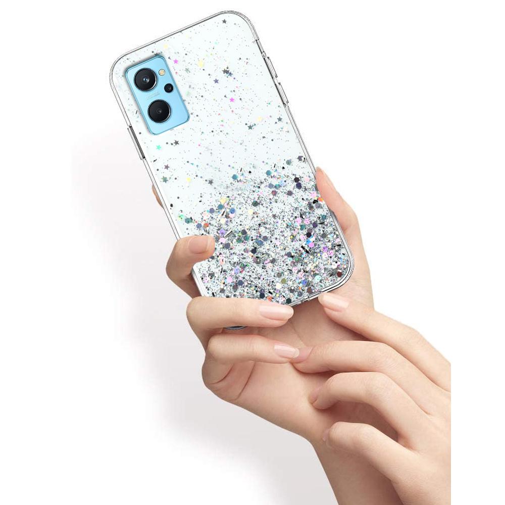 Case for Realme 9i / Oppo A96, Glittery, silver