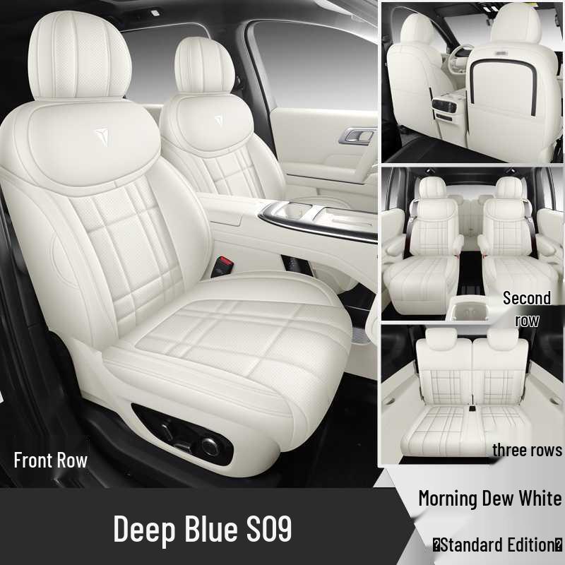 

Dark Blue S09 All-Season Universal Leather Seat Cushion Cover for Cars Note Vehicle Year