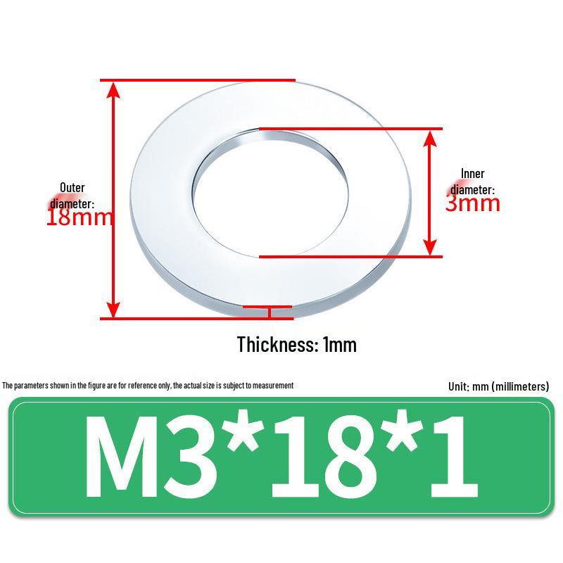 Extra Large Galvanized Metal Flat Washer (Sizes M1.6-M14)