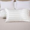 Imitation Silk Satin Stripes Pillowcase Queen High-quality Jacquard King Size Pillow Cover Home Pillow Cases Envelope Closure