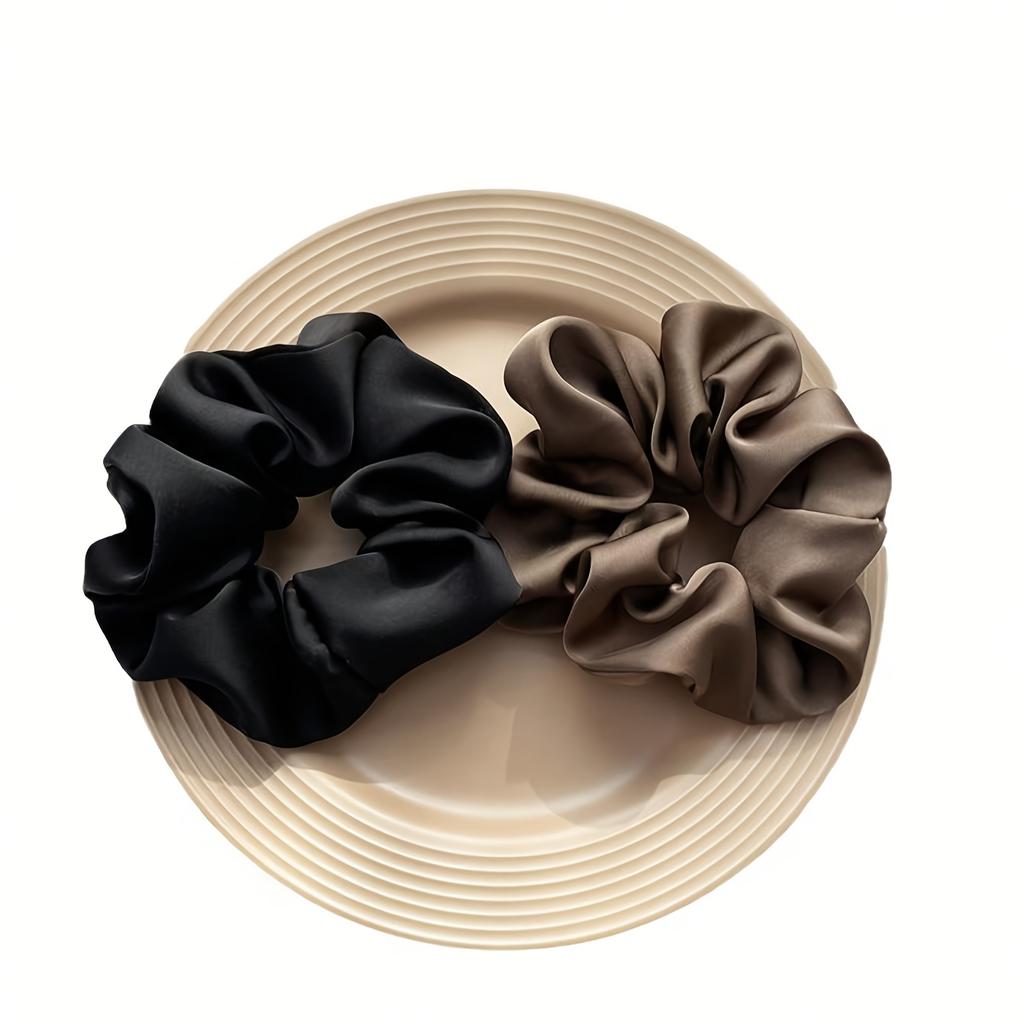 5 pieces of satin headband - classic mixed color anti slip hair string, daily and special occasion hair accessories