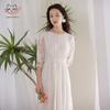 Rochie Midi Sinuofude cu Mânecă Scurtă 100% Mătase de Dud