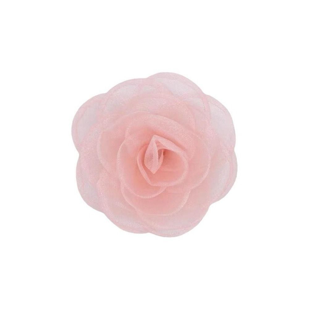 French Style Camellia Shark Clip Mesh Flower Claw Clip Simple Simulation Flower Hair Claw  Girl