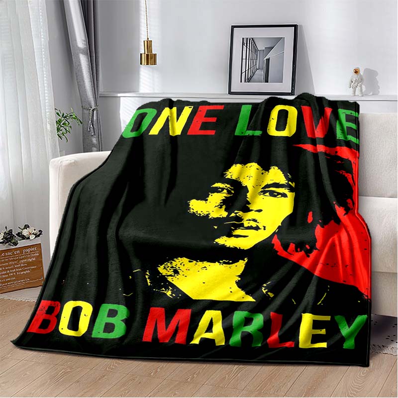 Bob Marley Album Blanket Reggae Music Jamaican Style Soft Flannel Blanket Home Sofa Bed Cover Warm Travel Christmas Gift Blanket