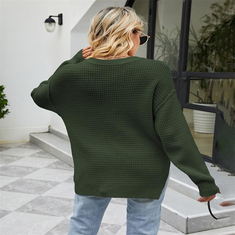 Fashion Autumn and Winter New Women's Knit Sweater Sweater Single-breasted Loose Sweater Cardigan Jacket