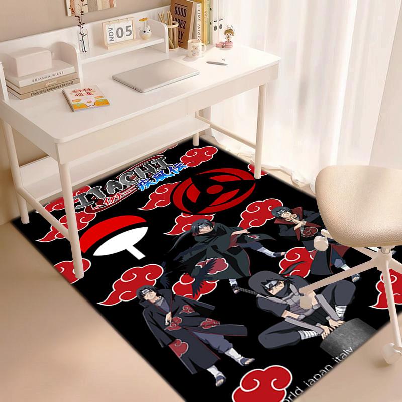 Japanese anime cartoon NARUTO's famous Uzumaki Naruto rug, soft decorative home furnishing, bedroom office chair pad, outdoor picnic carpet Y12