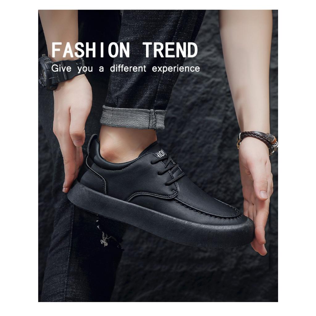 Scarpe con Suola Spessa Scarpe da Uomo Moda in Pelle, Scarpe Sportive e Casual di Tendenza Centinaia di Scarpe Singole Stile Britannico