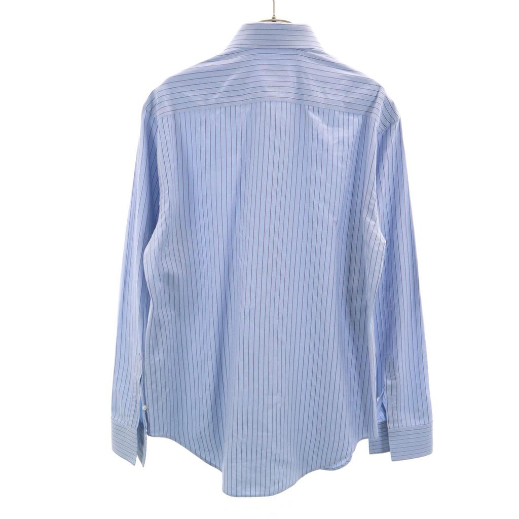 Armani Collezioni Long Sleeve Cotton Shirt 40 Blue Men's Used