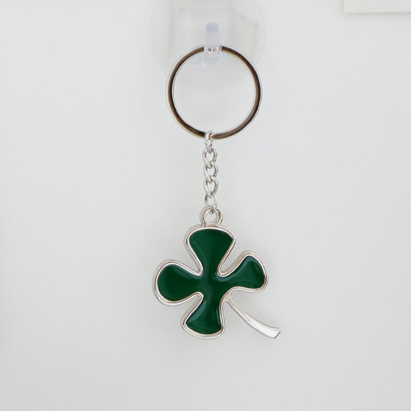 Four-leaf clover lucky keyring keychain key holder