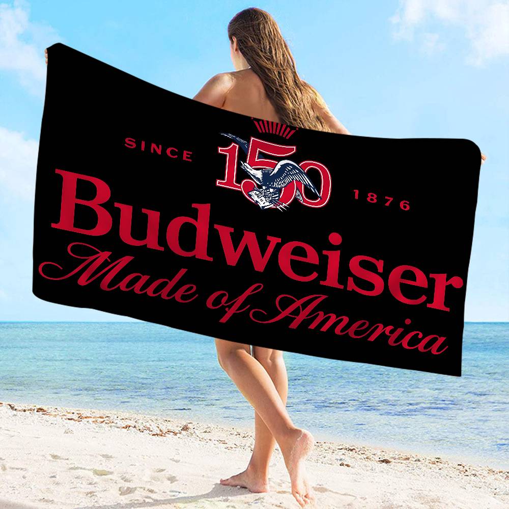 HEISS B-Budweiser Mikrofaser Strandtuch Saugfähig Schnelltrocknend Weich Yoga Schwimmen Resort Bergsteigen Handtuch