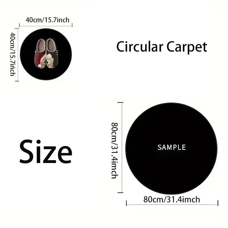 Bohemia Luxury Classical Round Carpet Living Room Rug Simple Bedroom Toilet Washroom Rugs Comfortable Floor Mats Decoration