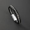 Cross Men's Cross Bracelet Zinc Zinc Alloy Leather Bangle Dark Series Leather Bracelet  Fashion Jewelry