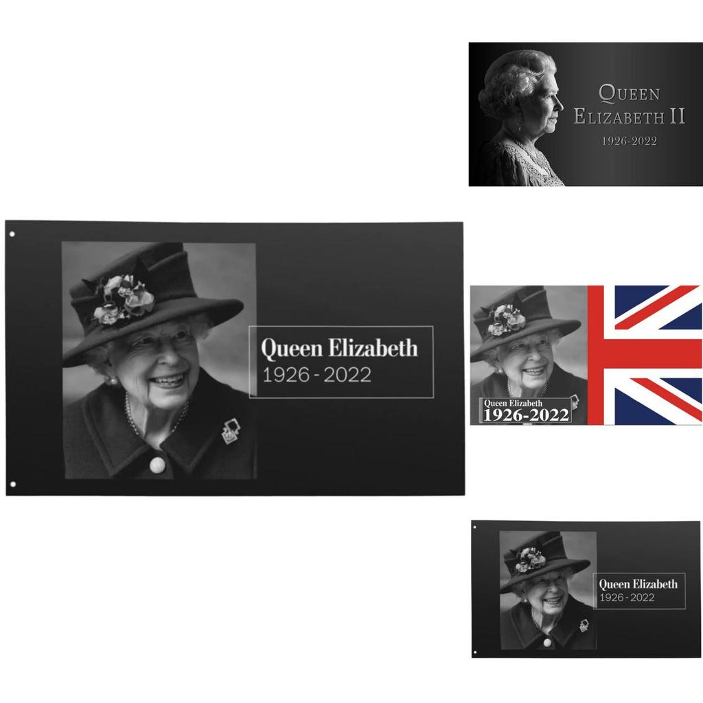 Royal Queen Elizabeth Ii Garden Flag With Union Jack Bunting For Home Decor