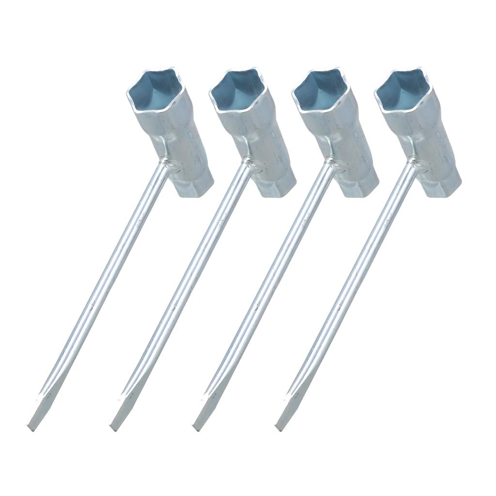 4Pcs Ergonomic Spark Plug Socket Wrench 13mm-19mm Stainless Steel Spanner Remover for Gasoline Chainsaw Brush Cutter