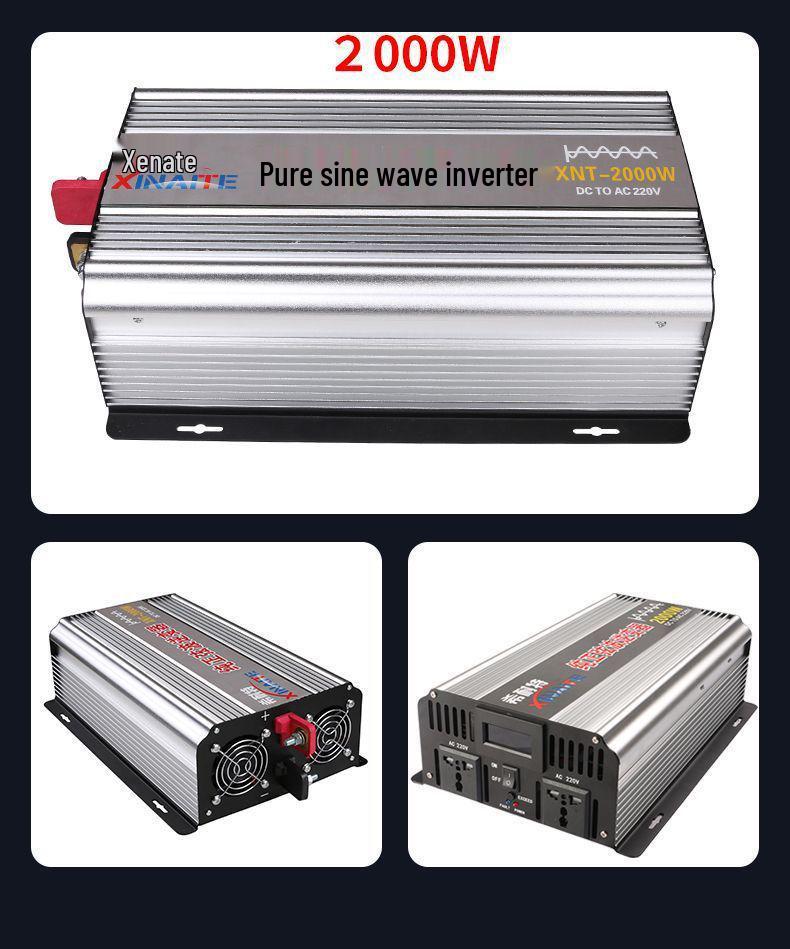 Pure Sine Wave Inverter 3000W/2000W/1000W, 12V/24V/48V to 220V for Car and Home Use