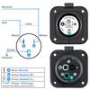15 Amp Inlet, 125V Shore Power Inlet Power Inlet Port Plug NEMA 5-15P Male Receptacle RV Flanged Inlet With Waterproof Covers 2 Pole 3-Wire ETL
