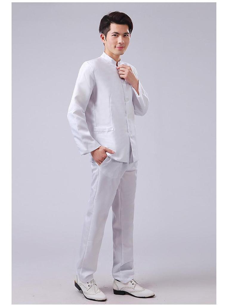 Fato Zhongshan Masculino - Traje de Palco de Estudante da República Chinesa com Gola Mao