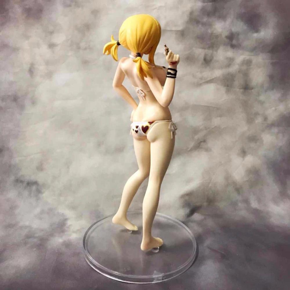 Anime Fairy Tail Lucy Heartphilia Sexy Swimsuit PVC Action Figure Resin Collection Model Toy