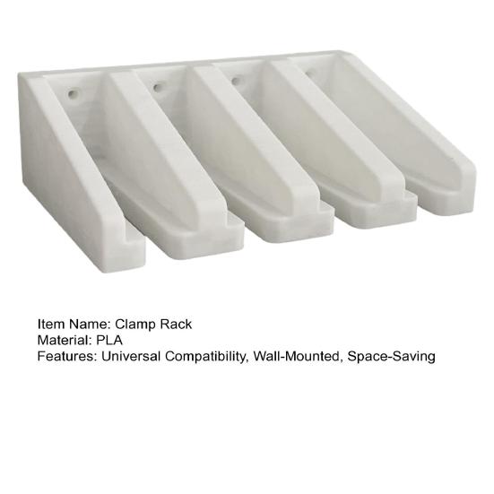 Parallel Clamp Rack Wall-Mounted Clamps Holder Stores Up to 4 Woodworking Clamps Bar Clamps Organizer for Workshop Shed