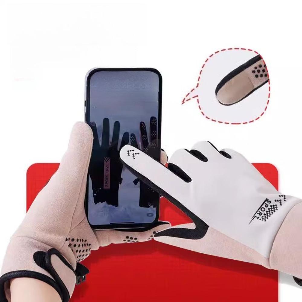 Outdoor Sports Gloves Winter Thermal Touchscreen Windproof Cold Resistant with Fleece Lining for Cycling Skiing Motorcycle