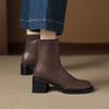 Krazing Pot Microfiber Winter Round Toe Modern Platform Size 33 Boots Size 43 Office Lady Women Fashion Ankle Boots