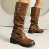 Flat-bottomed small short boots Suede flat boots Large size women's shoes Winter velvet round head fashion -
