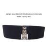 Stretchable Wide Elastic Belt Cinch Dress Cummerbands Metal Buckle Waistband  For Ladies Women