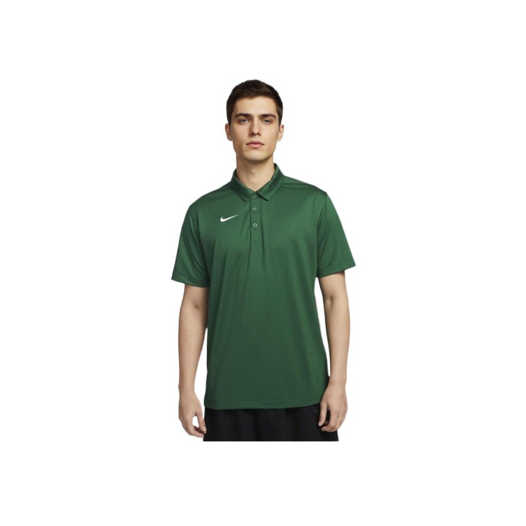 Nike Polo de Manga Corta Suave de Moda Dri-Fit para Hombre tops Verde Cañón IB8831-341