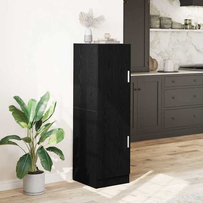 VidaXL Armoire de cuisine noir 38x41,5x131,5 cm bois d'ingénierie 860113