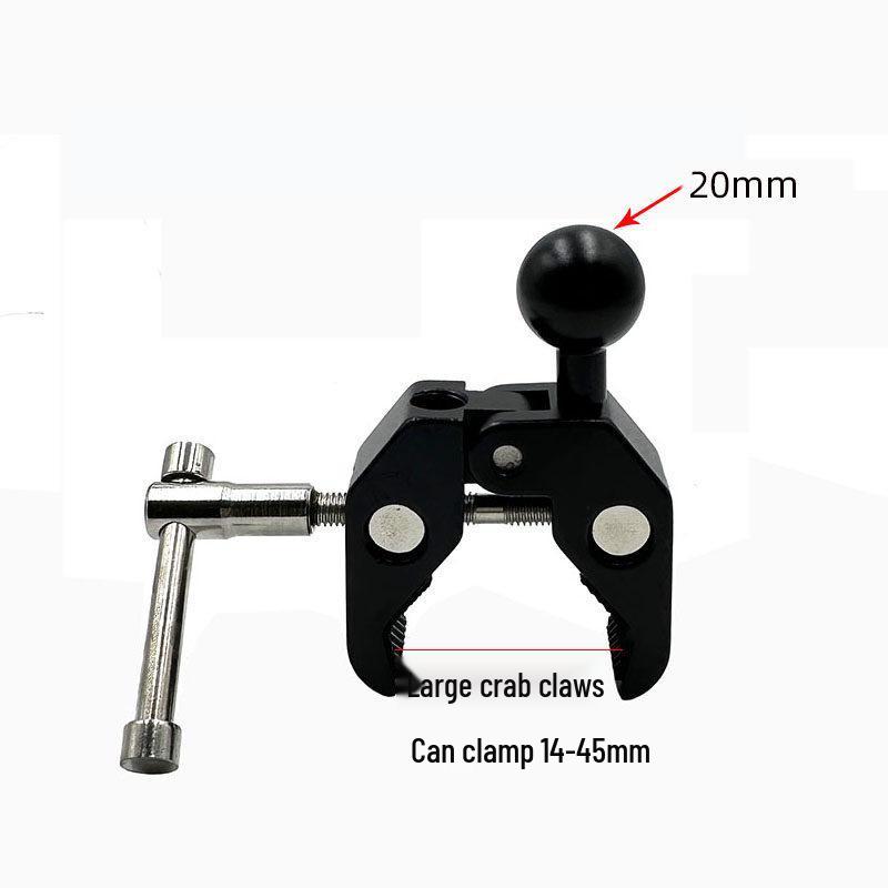 17mm Ball Head Magnetic Phone Holder with Aluminum Rod and Suction Cup Mount for Car