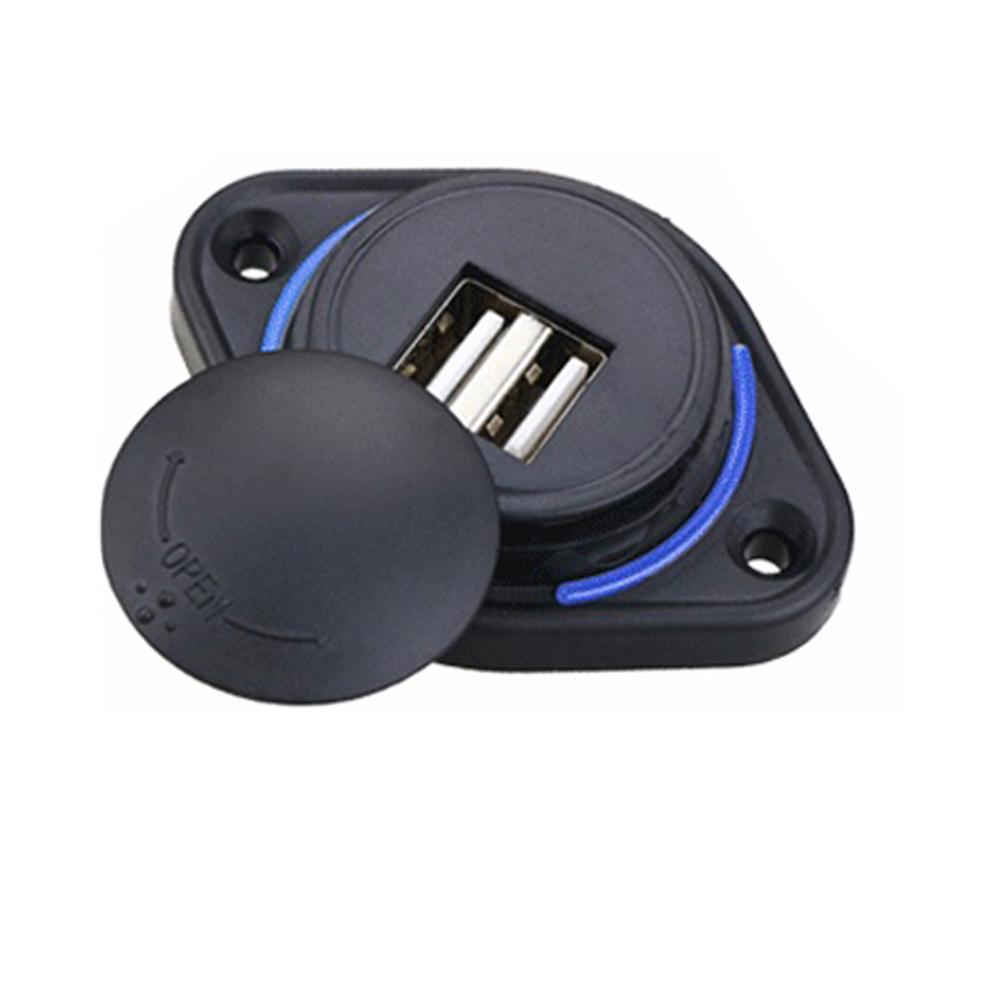 

3.1A Dual USB LED зарядное гнездо автомобильное зарядное устройство двойной водонепроницаемый адаптер розетка питания универсальная для 12 В-24 В мотоцикл автобус корабль