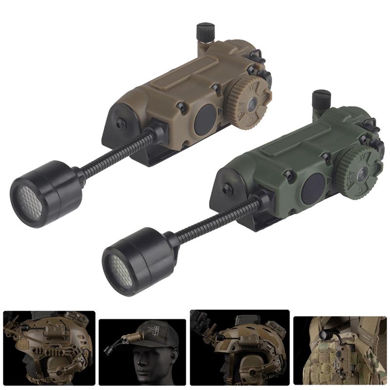 Sidewinder Helmleuchte Taktische Stroboskoplicht Rot/Grün/Blau/Weiß/IR Kopf IFF Licht Jagd Angeln Hilfs-LED-Taschenlampe