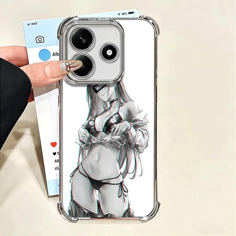 Sugoi Senpai Waifu Kawaii Anime Mädchen Beschichtung Handyhülle Für Xiaomi Poco X5 X6 X7 X8 Pro Max F8 Ultra F7 M8 M7 M5S Redmi 15C 15 1