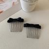 2Pcs Inserted Comb Bow Hair Comb Adornment Hair Clip Versatile Simple Anti-Skid Curl Bangs Side Top Clip Hair Accessories