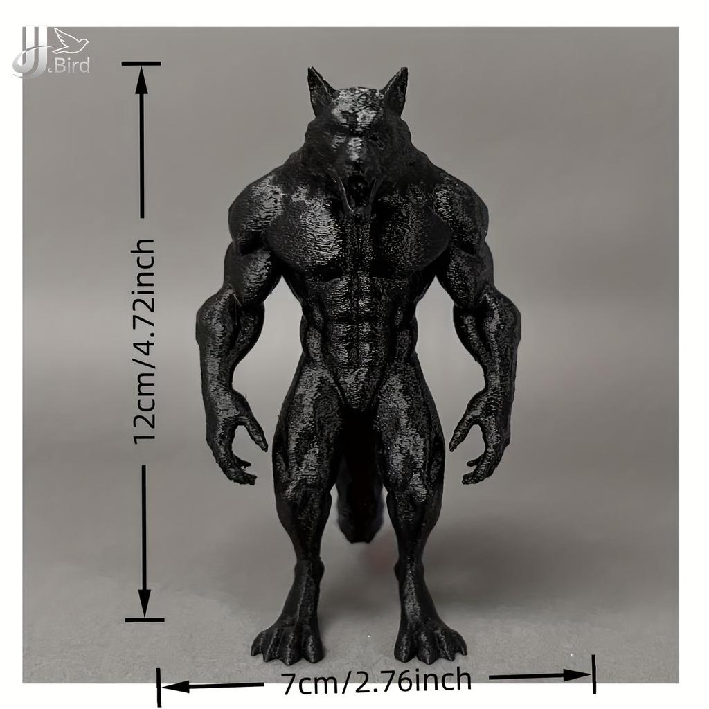 standing werewolf ornaments, realistic design-home decoration werewolf statue ornaments, suitable for Christmas, Valentine's Day