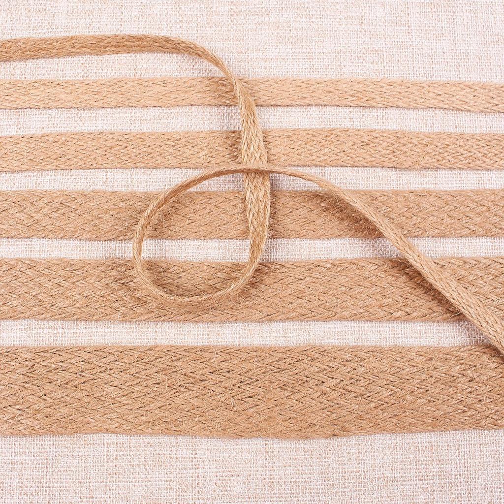 Flat Hemp Rope, Yellow Hemp Rope Diy Handmade Decorative Hemp Rope Photo Wall Store Decoration Hemp Rope