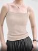 Korean Style Slim Fit Knit Camisole Vest - Women's Summer Solid Color Base Layer Top