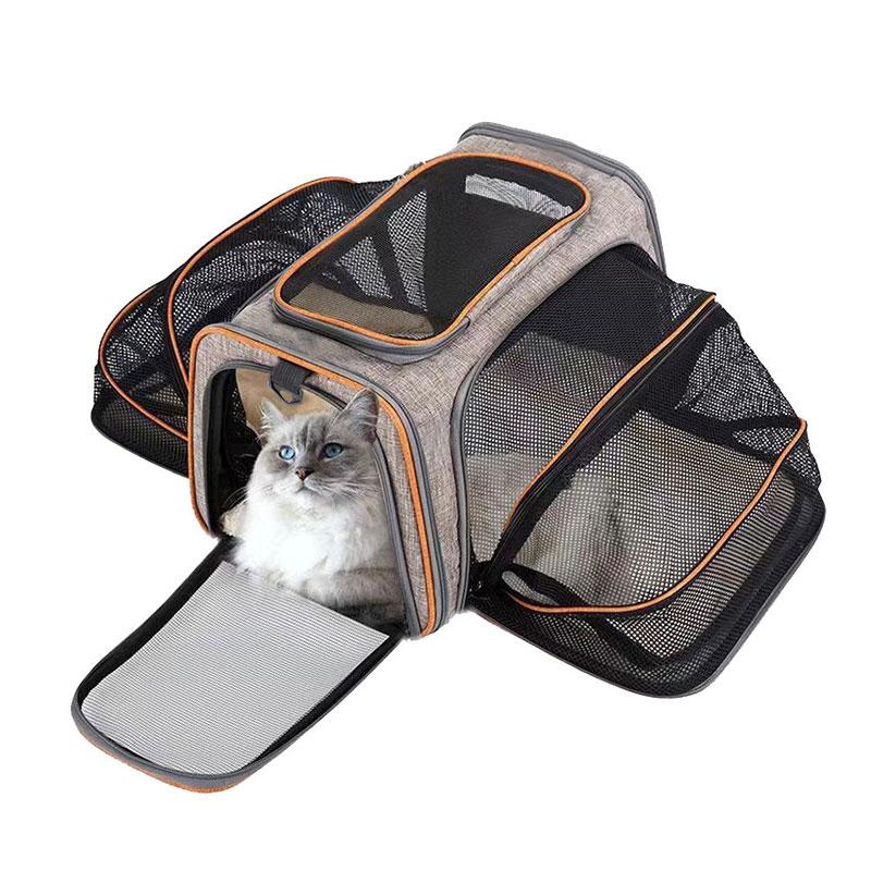 Pet Carriers Bag Portable Breathable Foldable Bag Cat Dog Carrier Bags Outgoing Outdoor Travel Pets Cats Handbag Safety Zippers