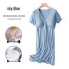 Modern Mom Summer Thin Nursing Nightgown with Chest Pads