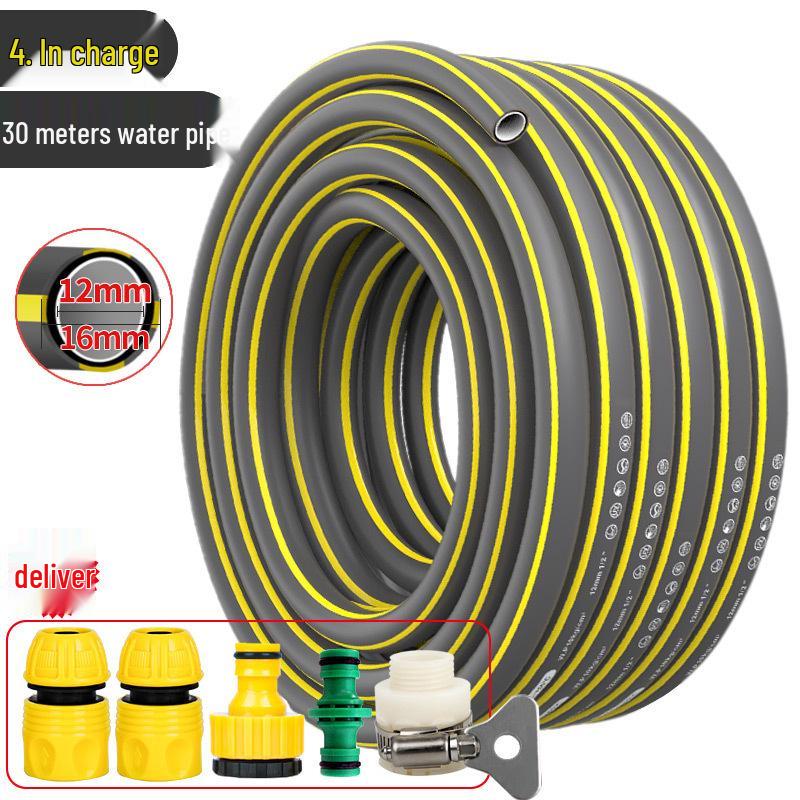 Eco-Friendly High-Pressure Three-Layer Gray Garden Hose for Car Wash